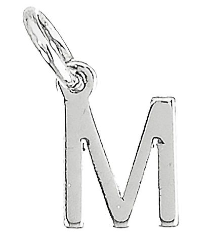 Me&My BOX Necklace w. Letter - M - Silver plated