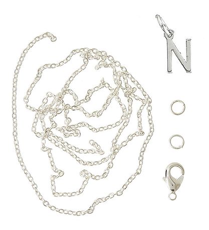 Collier av. Lettre Me&My BOX - N - Plaqué argent Collier av. Lettre Me&My BOX - N - Plaqué argent