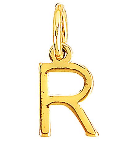Me&My BOX Necklace w. Letter - R - Gold plated