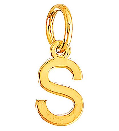 Me&My BOX Necklace w. Letter - S - Gold plated