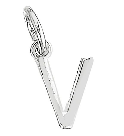 Me&My BOX Necklace w. Letter - V - Silver plated