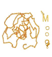 Me&My BOX Necklace w. Letter - W - Gold plated Me&My BOX Necklace w. Letter - W - Gold plated