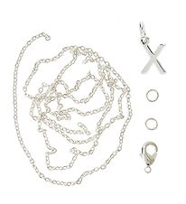 Me&My BOX Necklace w. Letter - X - Silver plated Me&My BOX Necklace w. Letter - X - Silver plated