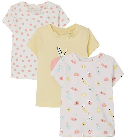 Name It Stuttermabolur - NbfDaiva - 3 Pakki - Kalsít Name It Stuttermabolur - NbfDaiva - 3 Pakki - Kalsít