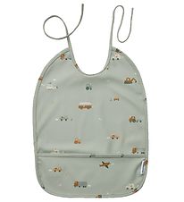 Liewood Bib - Lai - Vehicles Dove Blue Mix