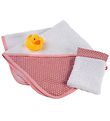 Asi Doll Accessories - Hooded Towel - Pink/White Asi Doll Accessories - Hooded Towel - Pink/White