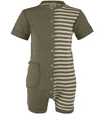 Engel Summer Romper - Wool/Silk - Olive/Natural Engel Summer Romper - Wool/Silk - Olive/Natural
