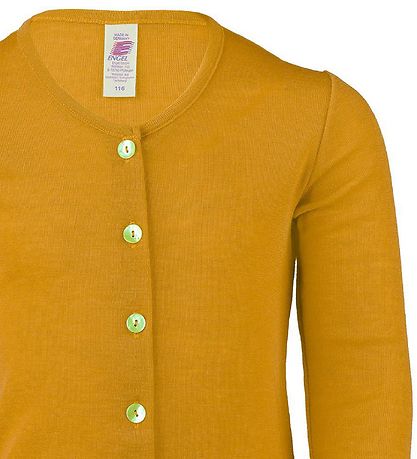 Engel Cardigan - Ull/Silki - Saffran
