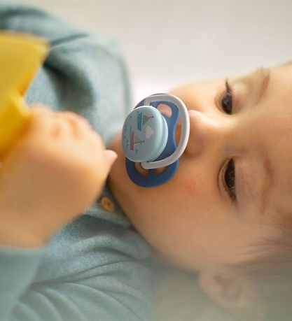 Philips Avent Pacifiers - 2-Pack - Ultra Air - Blue w. Print