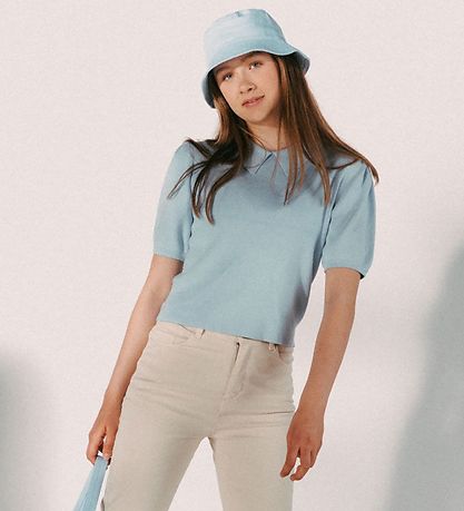 Cost:Bart T-Shirt - Knitted - Cropped - CBRoxanne - Celestial bl
