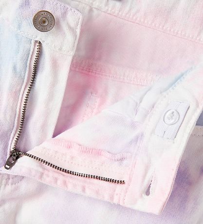 LMTD Trousers - NlfTieizza - White Alyssum/Tie Dye