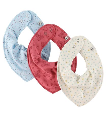 Pippi Baby Drool bib - 3-Pack - Baroque Rose