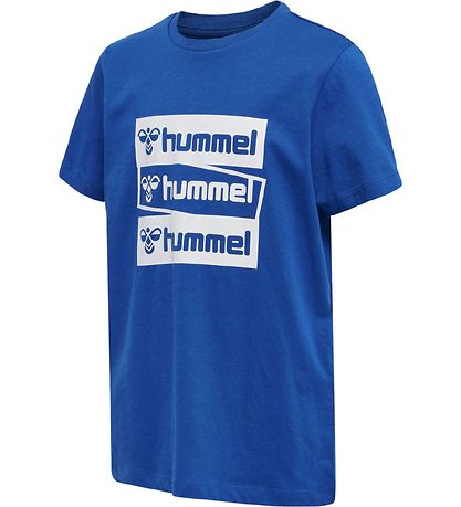 Hummel T-Shirt - hmlKarlo - Lapis Blue m. Wit