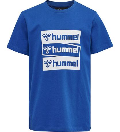 Hummel T-Shirt - hmlKarlo - Lapis Blue m. Wit