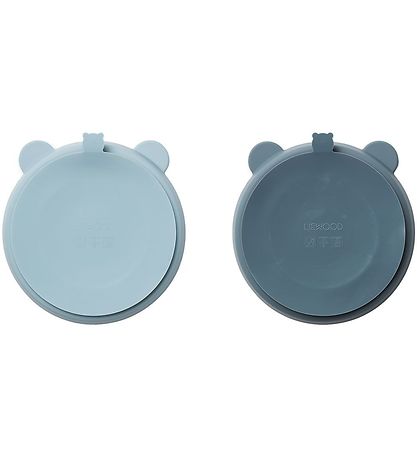Liewood Partitioned Bowls - 2-Pack - Stacy - Sea Blue/Whale Blue Liewood Partitioned Bowls - 2-Pack - Stacy - Sea Blue/Whale Blue