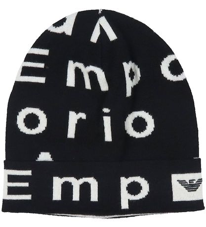 Emporio Armani Beanie - Wool - Black Emporio Armani Beanie - Wool - Black