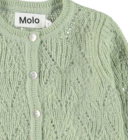 Molo Cardigan - Ull/Pólýester - Gilli - Myntugrænt Molo Cardigan - Ull/Pólýester - Gilli - Myntugrænt