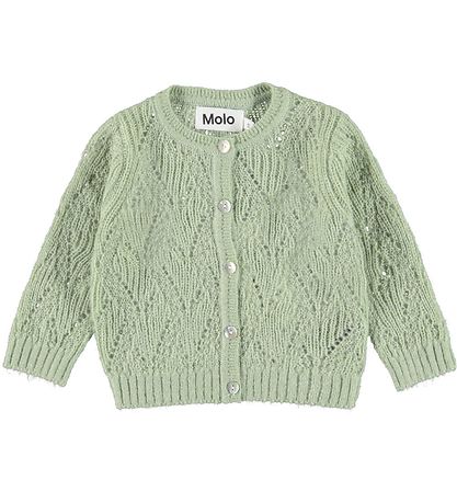 Molo Cardigan - Ull/Pólýester - Gilli - Myntugrænt Molo Cardigan - Ull/Pólýester - Gilli - Myntugrænt