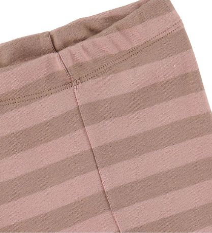 Smallstuff Leggings - Striped - Powder/Rose Brown Smallstuff Leggings - Striped - Powder/Rose Brown