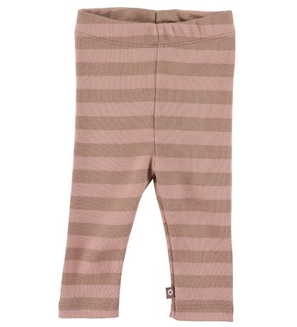 Smallstuff Leggings - Striped - Powder/Rose Brown Smallstuff Leggings - Striped - Powder/Rose Brown