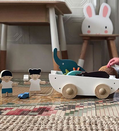 Tender Leaf Holzspielzeug - Handkarren mit Figuren Tender Leaf Holzspielzeug - Handkarren mit Figuren