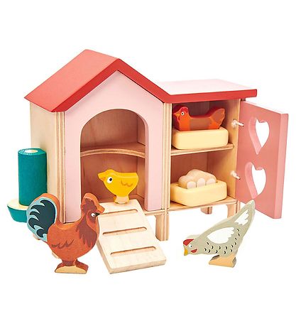 Tender Leaf Wooden Toy - Pet Set Set - Dollhouse - Chickens