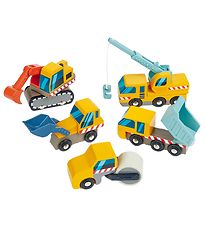Tender Leaf Wooden Toy - 5 Work Vehicles - Construction Site Tender Leaf Wooden Toy - 5 Work Vehicles - Construction Site