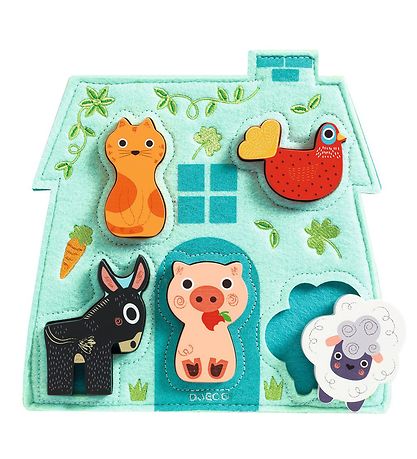 Djeco Puzzle - Wood - 5 Bricks - Mouki Djeco Puzzle - Wood - 5 Bricks - Mouki