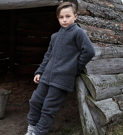 Mikk-Line Trousers - Wool - Noos - Anthracite Melange