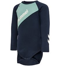 Hummel Romper l/s - HmlSeoul - Navy m. Lichtblauw Hummel Romper l/s - HmlSeoul - Navy m. Lichtblauw