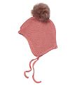 Racing Kids Beanie - Wool/Cotton - Old Rose w. Pom-Pom Racing Kids Beanie - Wool/Cotton - Old Rose w. Pom-Pom