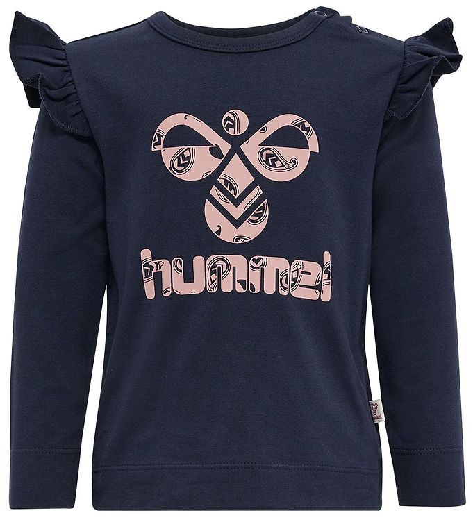 Hummel Tröja - hmlArtemis - Black Iris/Rosa m. Logo/Volanger