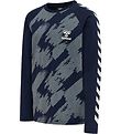 Hummel Blouse l/s - hmlZion - Black Iris/Dusty Blue w. White Hummel Blouse l/s - hmlZion - Black Iris/Dusty Blue w. White