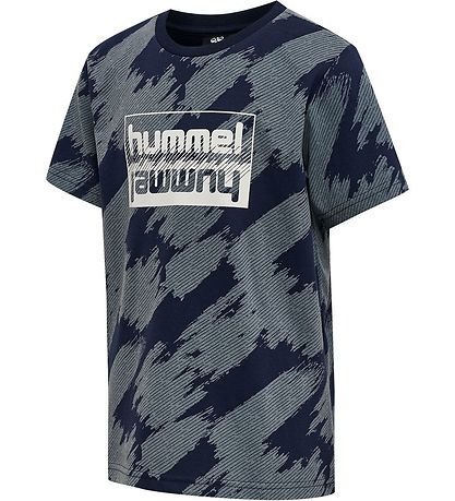 Hummel T-shirt - hmlZion - Black Iris/Dusty Blue