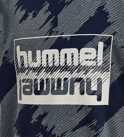 Hummel T-shirt - hmlZion - Black Iris/Dusty Blue