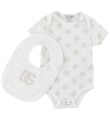 Dolce & Gabbana Gift Box - Teething Bib/Bodysuit s/s - Logo Beig Dolce & Gabbana Gift Box - Teething Bib/Bodysuit s/s - Logo Beig
