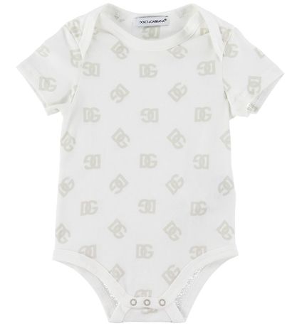 Dolce & Gabbana Gift Box - Teething Bib/Bodysuit s/s - Logo Beig