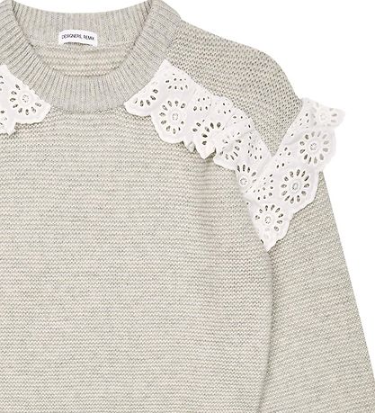 Designers Remix Blouse - Wool - Knitted - Carmen - Oatmeal