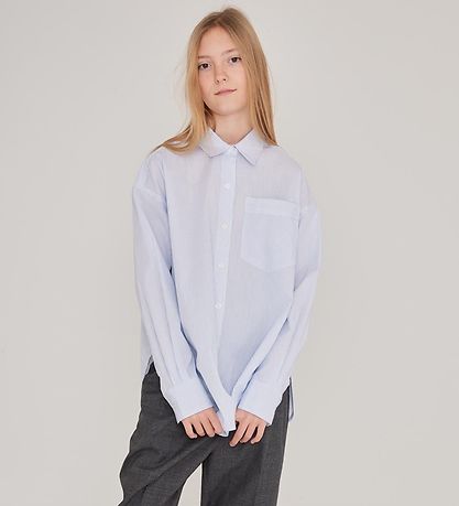 Designers Remix Shirt - Oversized - Aiden - White/Blue Stripes