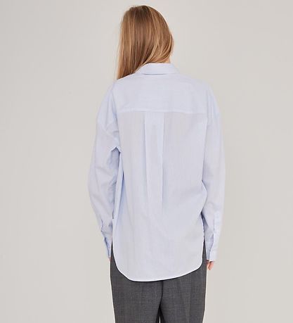 Designers Remix Shirt - Oversized - Aiden - White/Blue Stripes