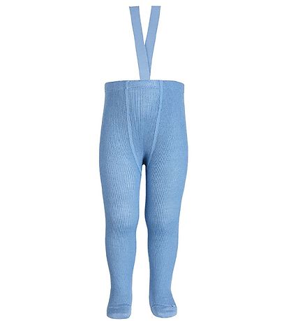 Condor Tights w. Suspenders - Wool - Azure blue Condor Tights w. Suspenders - Wool - Azure blue