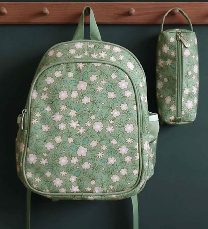 A Little Lovely Company Pencil Case - Blossoms Sage