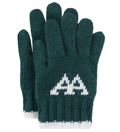 Gants Wood Wood - Taï - Laine - Tricoté - Forêt Green