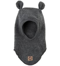 Mikk-Line Balaclava - Wool - Single Layer - Anthracite Melange w Mikk-Line Balaclava - Wool - Single Layer - Anthracite Melange w