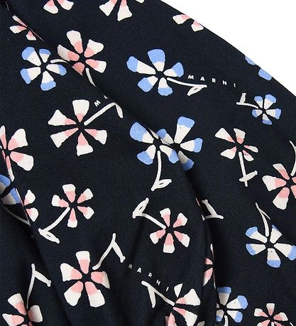 Marni Bluse - Navy m. Blumen