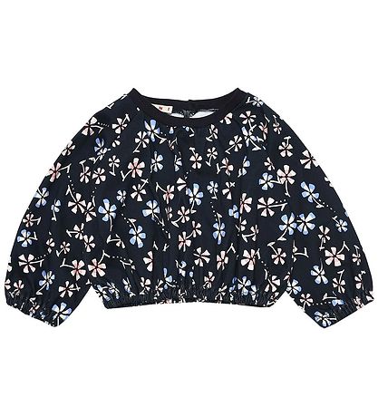 Marni Bluse - Navy m. Blumen