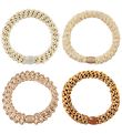 Kknekki Hårstrikker - 4-pack - Beige/Brun Glitter Mix Kknekki Hårstrikker - 4-pack - Beige/Brun Glitter Mix