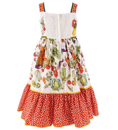 Dolce & Gabbana Mekko - Capri - Valkoinen/Punainen, Kasvikset Dolce & Gabbana Mekko - Capri - Valkoinen/Punainen, Kasvikset