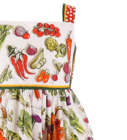 Dolce & Gabbana Mekko - Capri - Valkoinen/Punainen, Kasvikset Dolce & Gabbana Mekko - Capri - Valkoinen/Punainen, Kasvikset