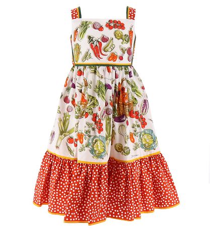 Dolce & Gabbana Mekko - Capri - Valkoinen/Punainen, Kasvikset Dolce & Gabbana Mekko - Capri - Valkoinen/Punainen, Kasvikset